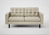 Hepburn 2 Seater Sofa Leather Grain Storm 006 / Wenge Black