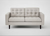 Hepburn 2 Seater Sofa Leather Grain White 000 / Wenge Black
