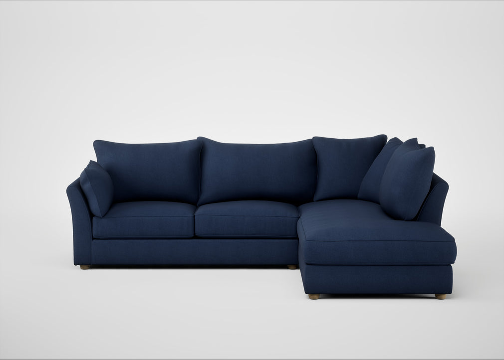 Tailor Right Hand Facing Corner Sofa Capelo Linen-Cotton Inkspot / Natural