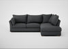 Tailor Right Hand Facing Corner Sofa Melton Wool Granite / Natural