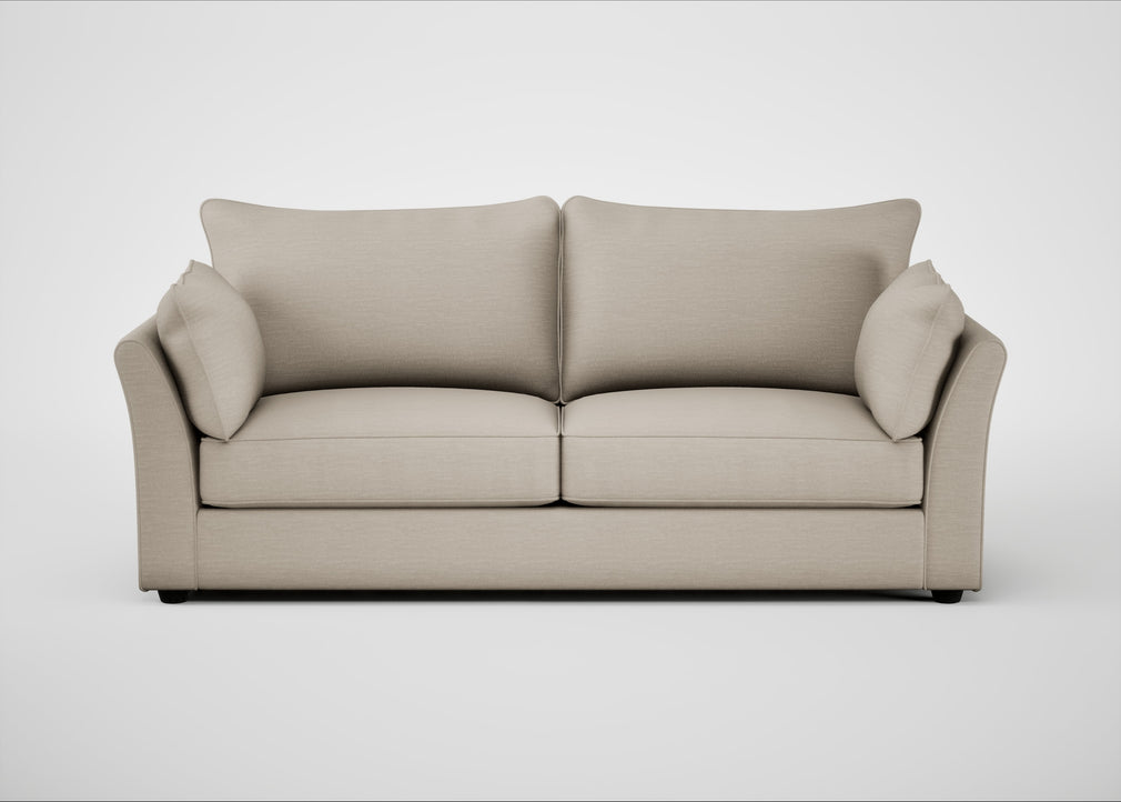 Tailor 4 Seater Sofa Broad Weave Putty / Black