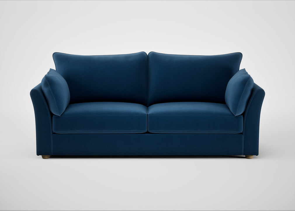 Tailor 4 Seater Sofa Cotton Velvet Petrol / Natural