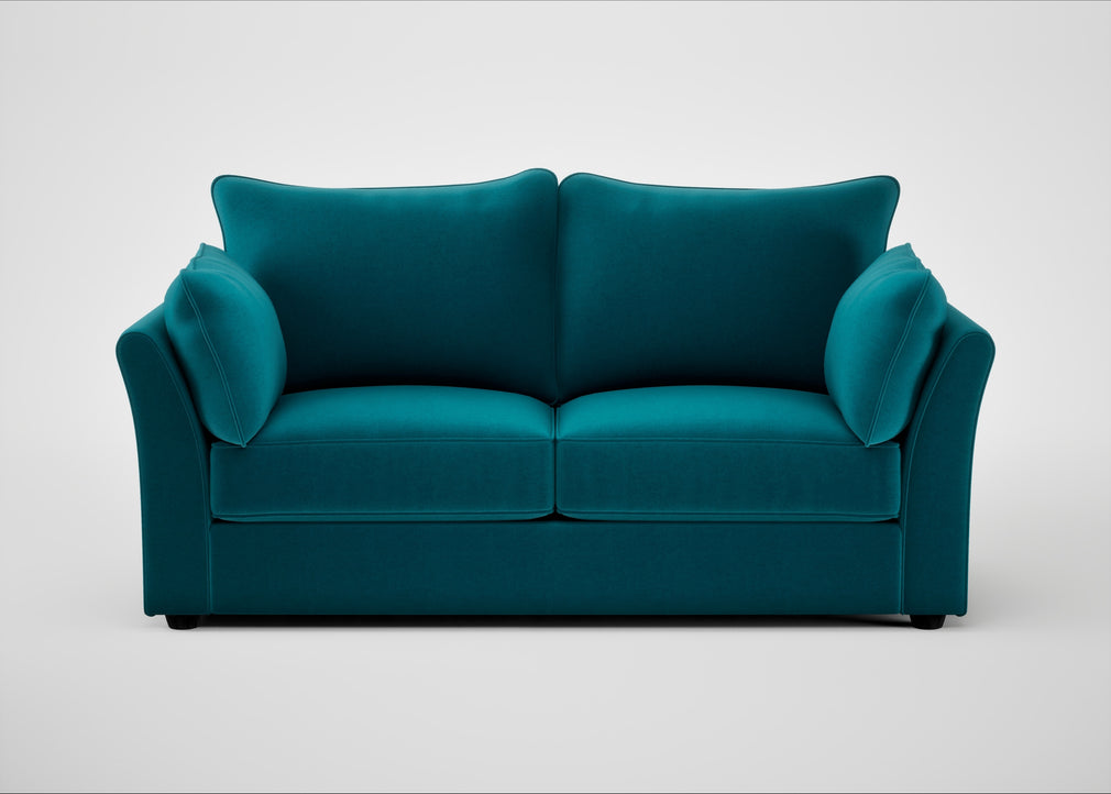 Tailor 3 Seater Sofa Cotton Velvet Teal / Black