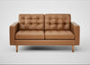 Hepburn 2 Seater Sofa Leather Stonewash Toffee 277 / Natural