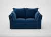 Tailor 2 Seater Sofa Cotton Velvet Petrol / Natural
