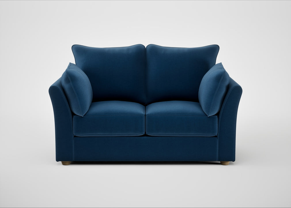 Tailor 2 Seater Sofa Cotton Velvet Petrol / Natural