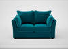 Tailor 2 Seater Sofa Cotton Velvet Teal / Black