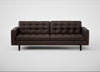 Hepburn 4 Seater Sofa Leather Grain Chocolate 066 / Natural