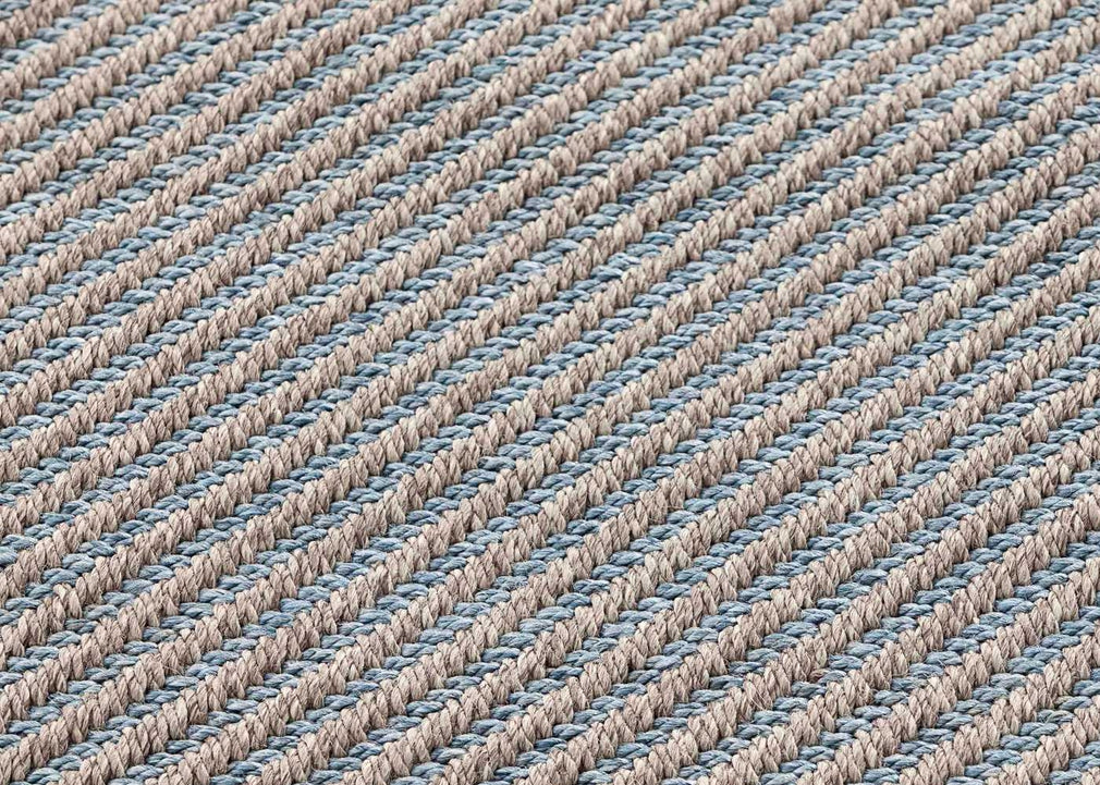 Garden Layers Rug Diagonal Almond Blue