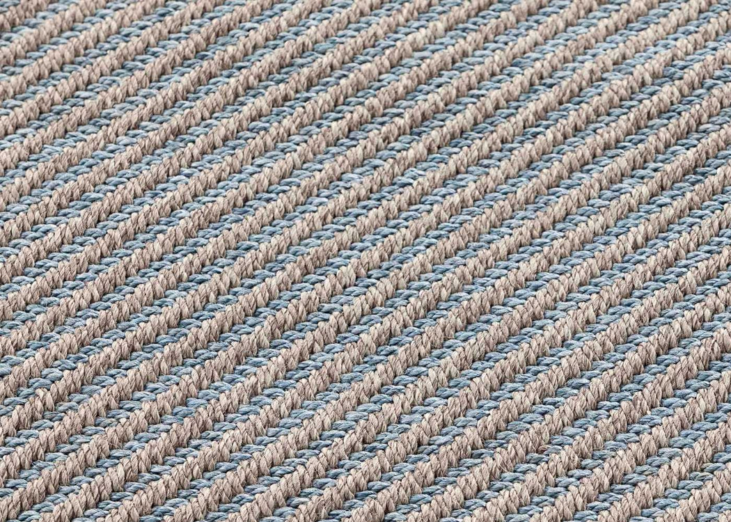 Garden Layers Rug Diagonal Almond Blue