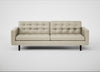 Hepburn 4 Seater Sofa Leather Grain Storm 006 / Wenge Black