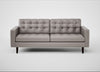 Hepburn 3 Seater Sofa Daino Leather Elephant / Wenge