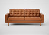 Hepburn 3 Seater Sofa Daino Leather Treacle / Natural