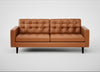 Hepburn 3 Seater Sofa Daino Leather Treacle / Wenge