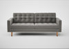 Hepburn 3 Seater Sofa Nobilis Velvet Dolphin / Natural
