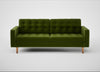 Hepburn 3 Seater Sofa Nobilis Velvet Leaf / Natural