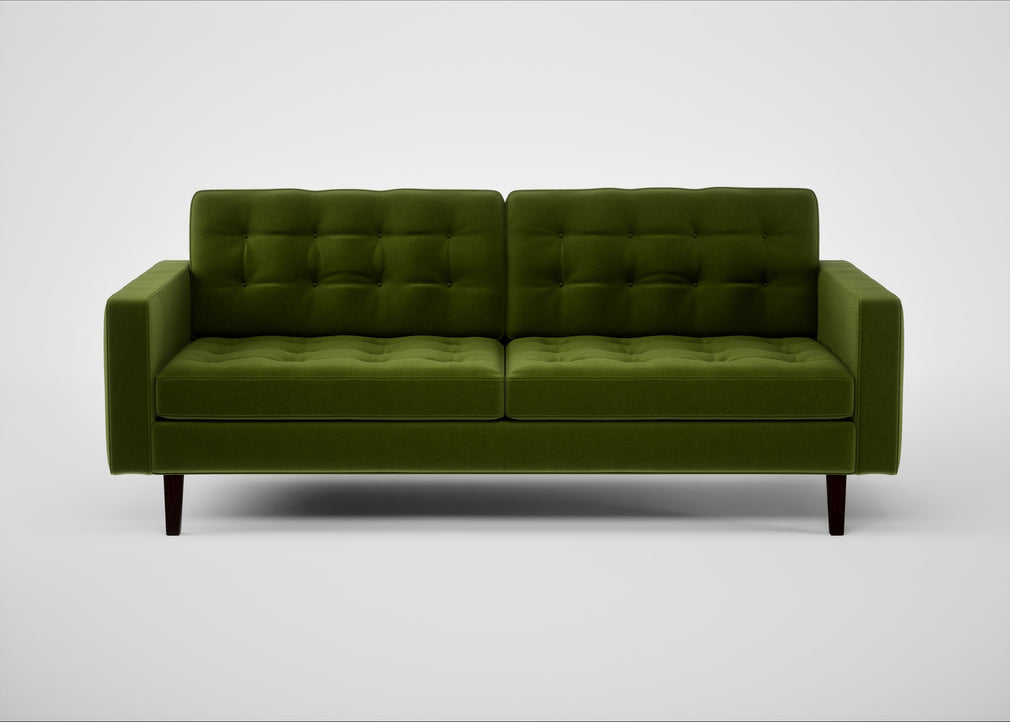 Hepburn 3 Seater Sofa Nobilis Velvet Leaf / Wenge