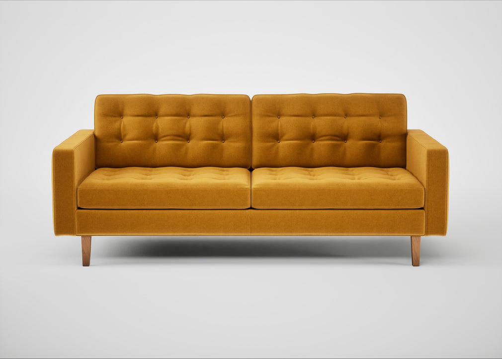 Hepburn 3 Seater Sofa Nobilis Velvet Mustard / Natural