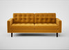 Hepburn 3 Seater Sofa Nobilis Velvet Mustard / Wenge