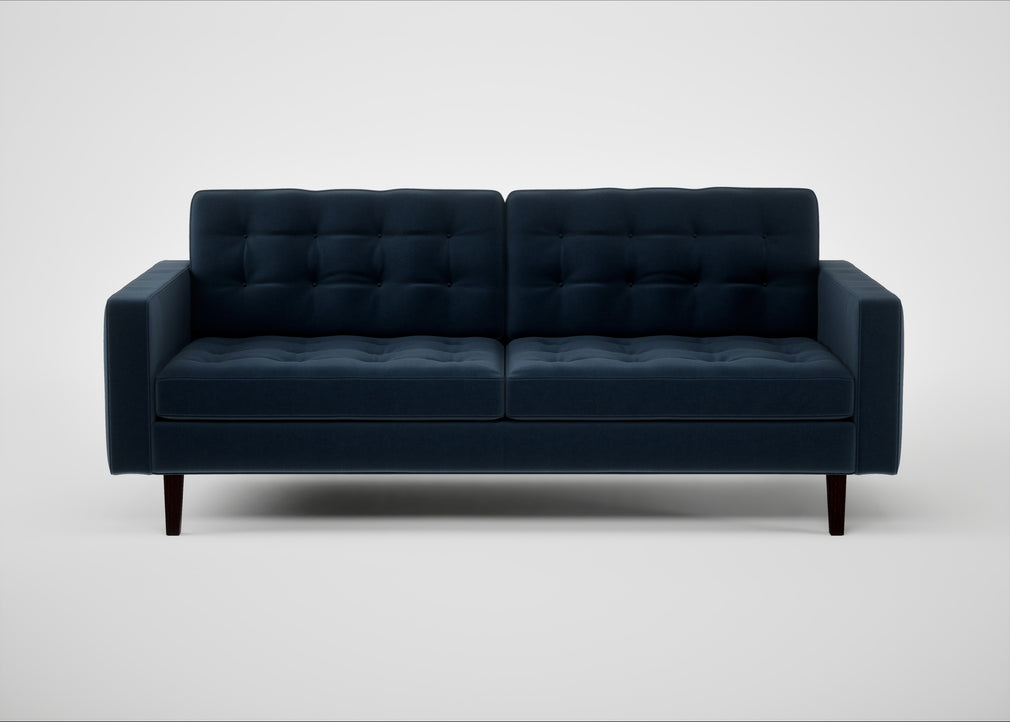 Hepburn 3 Seater Sofa Nobilis Velvet Night / Wenge