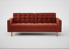 Hepburn 3 Seater Sofa Nobilis Velvet Rust / Natural