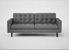 Hepburn 3 Seater Sofa St Moritz Wool Light Grey / Walnut