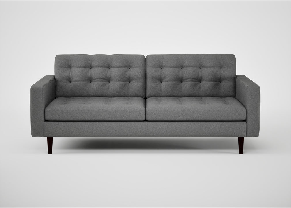 Hepburn 3 Seater Sofa St Moritz Wool Light Grey / Wenge