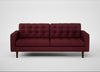 Hepburn 3 Seater Sofa St Moritz Wool Red / Walnut