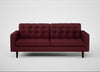 Hepburn 3 Seater Sofa St Moritz Wool Red / Wenge