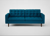 Hepburn 3 Seater Sofa St Moritz Wool Teal / Walnut