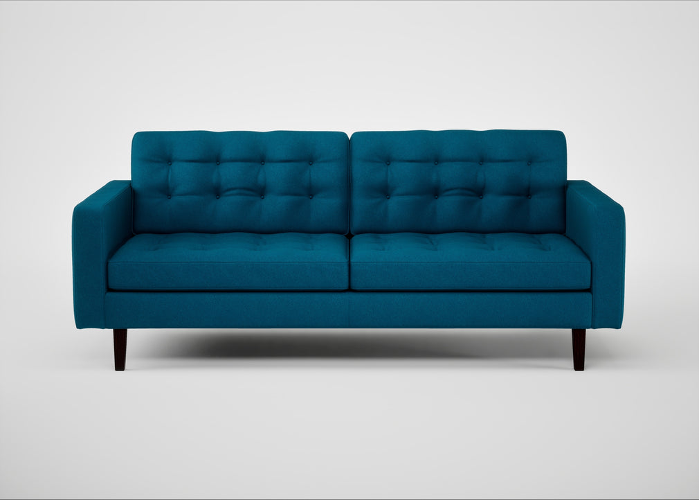 Hepburn 3 Seater Sofa St Moritz Wool Teal / Wenge