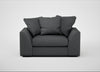 Cumulus Loveseat Melton Wool Granite