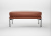 Matera Ottoman Leather Stonewash Light Brown 274 / Black