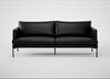Matera 3 Seater Sofa Leather Stonewash Black 263 / Black