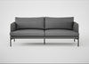 Matera 3 Seater Sofa St Moritz Wool Light Grey / Black