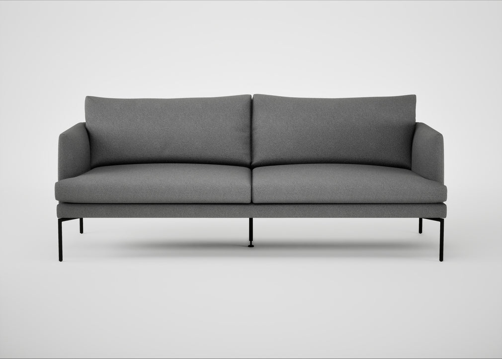 Matera 3 Seater Sofa St Moritz Wool Light Grey / Black