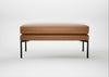Matera Ottoman Leather Stonewash Toffee 277 / Black