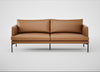 Matera 3 Seater Sofa Leather Stonewash Toffee 277 / Black