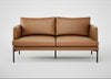 Matera 2 Seater Sofa Leather Stonewash Toffee 277 / Black