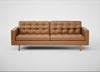 Hepburn 4 Seater Sofa Leather Stonewash Toffee 277 / Natural