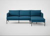 Matera Right Hand Facing Chaise Sofa St Moritz Wool Blue / Black