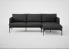 Matera Right Hand Facing Chaise Sofa St Moritz Wool Grey / Black