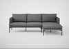 Matera Right Hand Facing Chaise Sofa St Moritz Wool Light Grey / Black