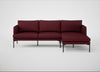 Matera Right Hand Facing Chaise Sofa St Moritz Wool Red / Black