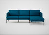 Matera Right Hand Facing Chaise Sofa St Moritz Wool Teal / Black
