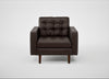 Hepburn Armchair Leather Grain Chocolate 066 / Walnut