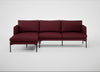Matera Left Hand Facing Chaise Sofa St Moritz Wool Red / Black