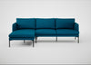 Matera Left Hand Facing Chaise Sofa St Moritz Wool Teal / Black
