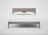 Matera Bed Double / Daino Leather Elephant / Black