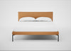 Matera Bed Double / Daino Leather Parchment / Black